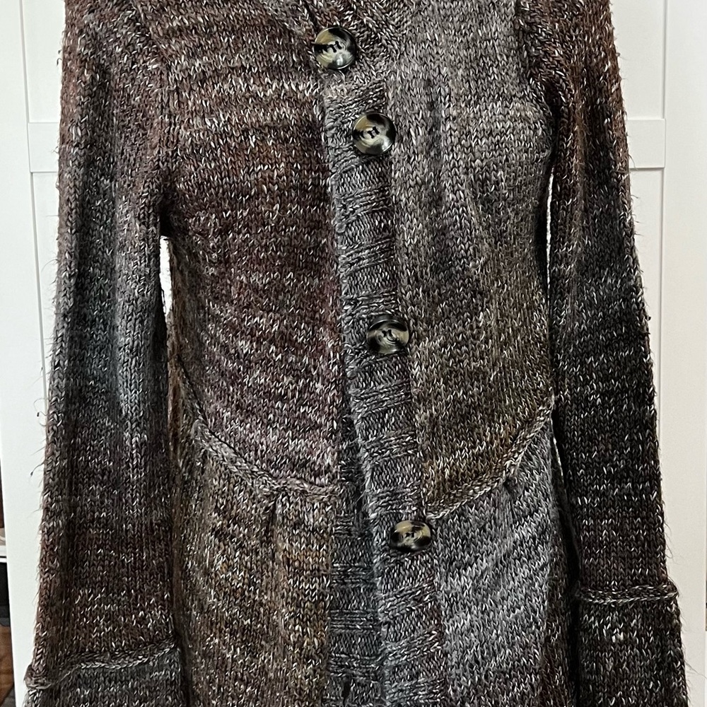 Style & Co. Brown Knit Teddy Jacket